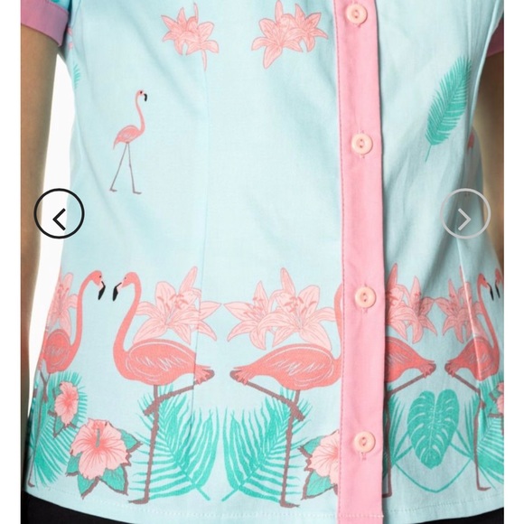 Going My Way Flamingo Blouse medium - Picture 5 of 6